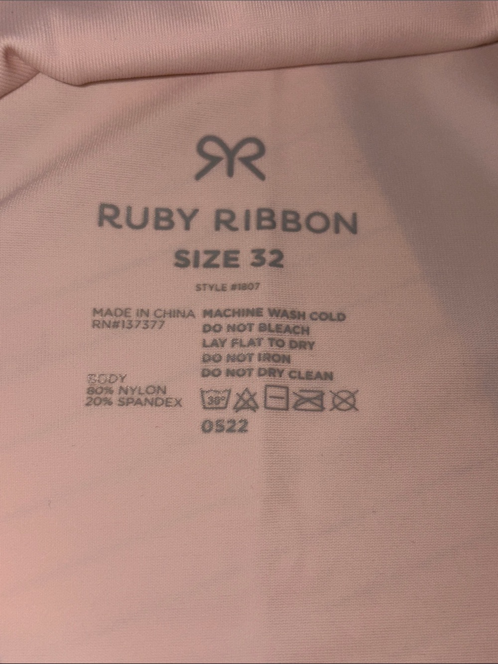 Ruby Ribbon Second Skin Scoop Demiette Wire Free Bra Style # 1807 Size 32 - Picture 3 of 3